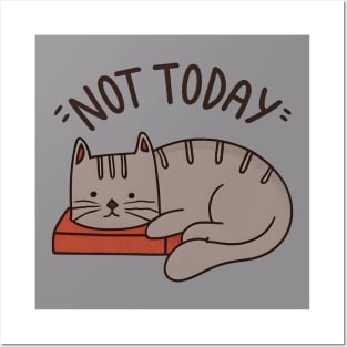 Not today cat Posters and Art